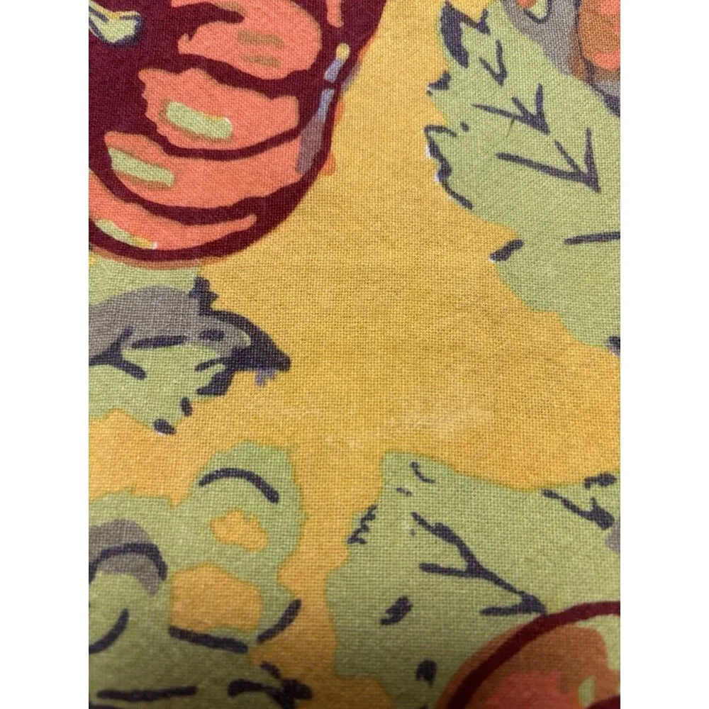 Sur La Table Autumn Pumpkin Botanical Harvest Colorful, Napkins, Set of 4